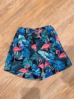 Tropical Flamingo Print Swim Shorts